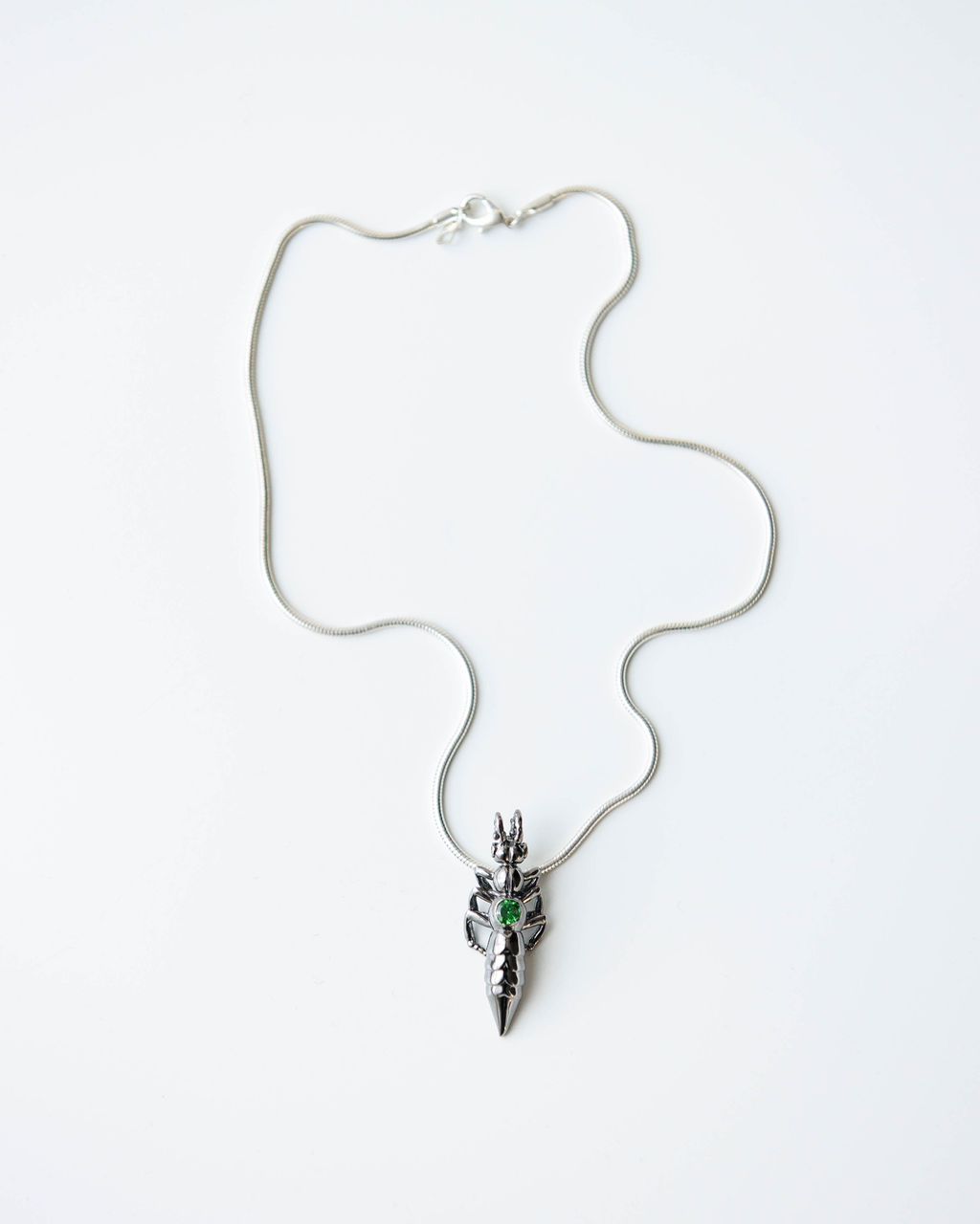 Sterling Silver African Rove beetle pendant