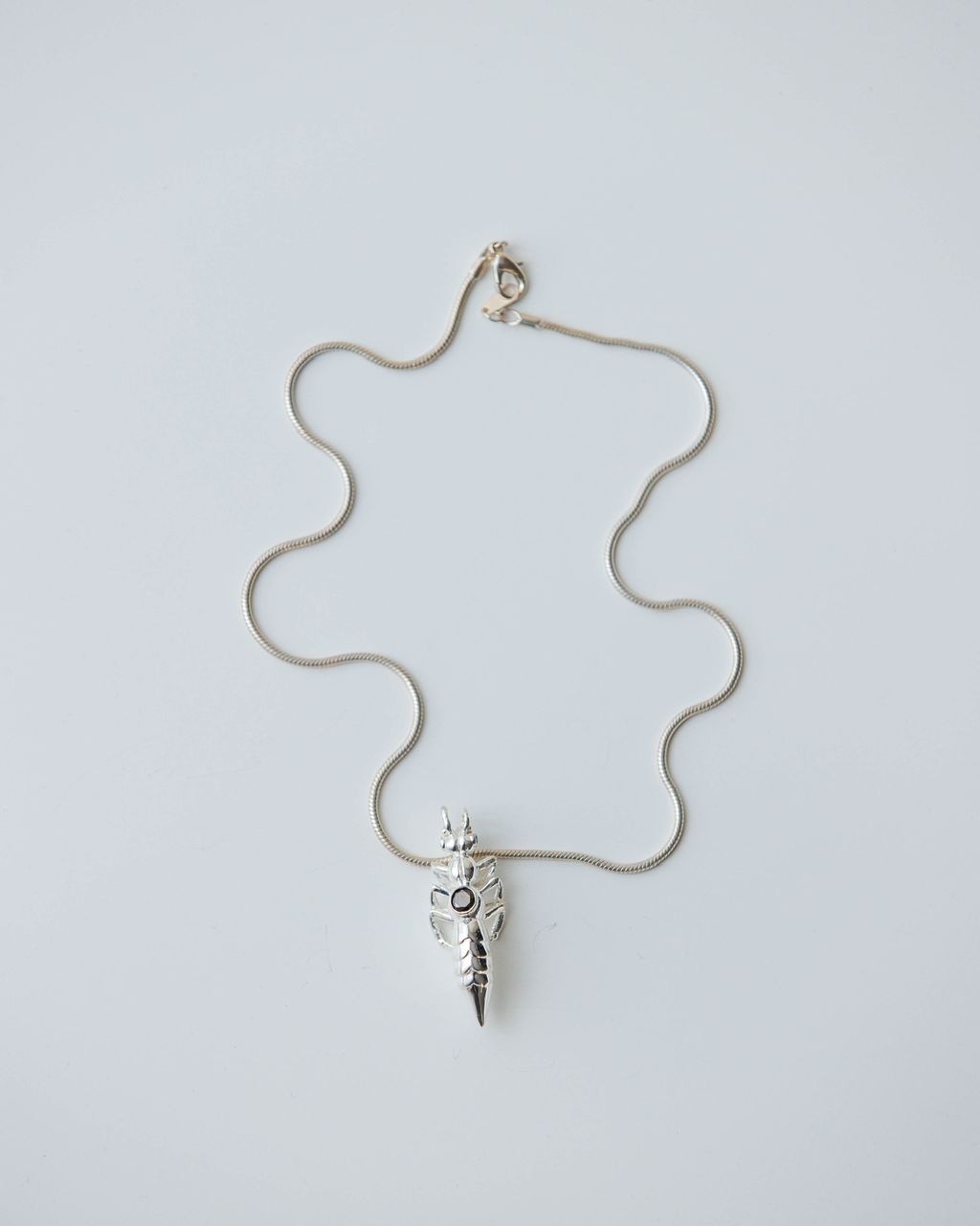 Sterling Silver African Rove beetle pendant