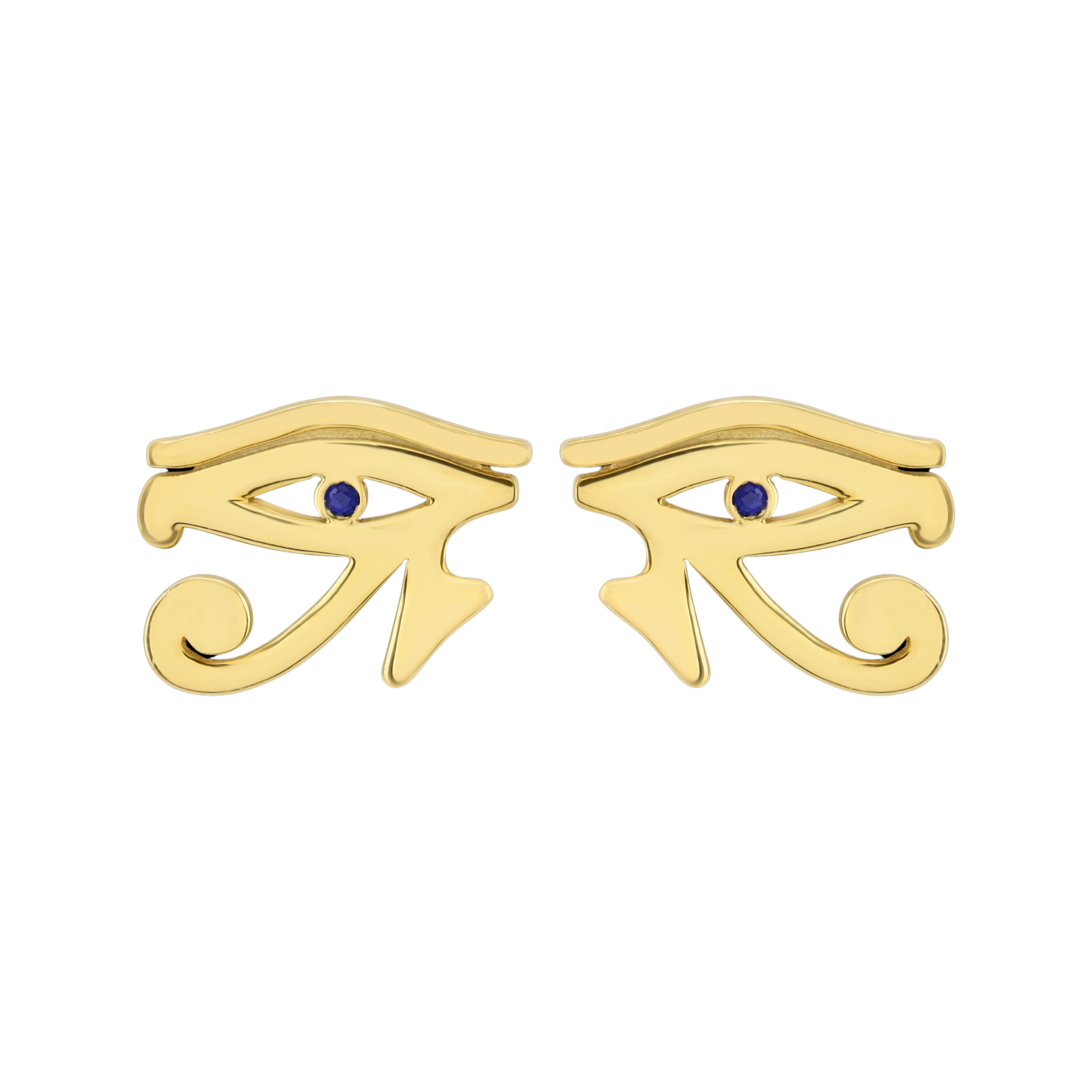 18ct gold Eye of Horus earrings
