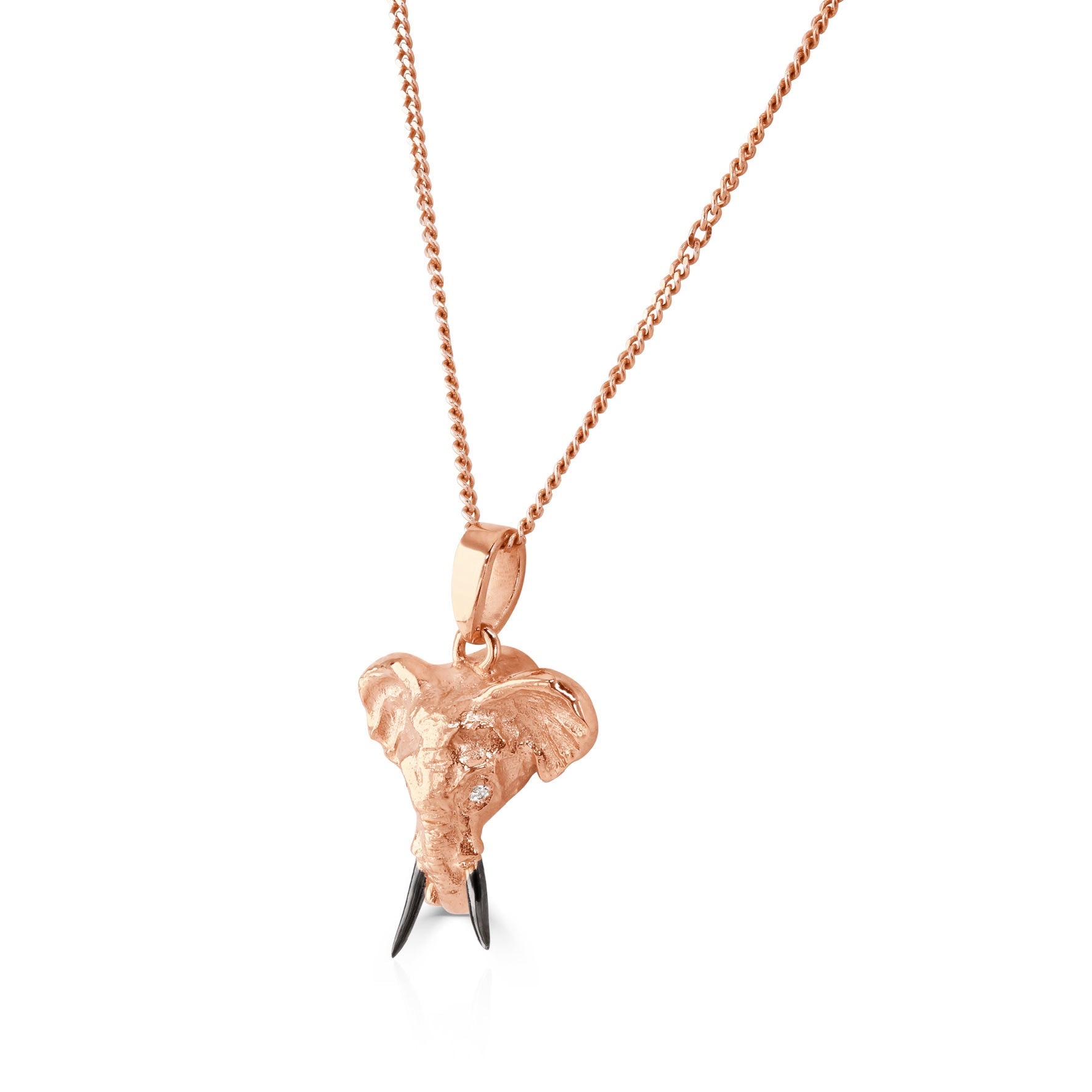 18ct gold Elephant necklace