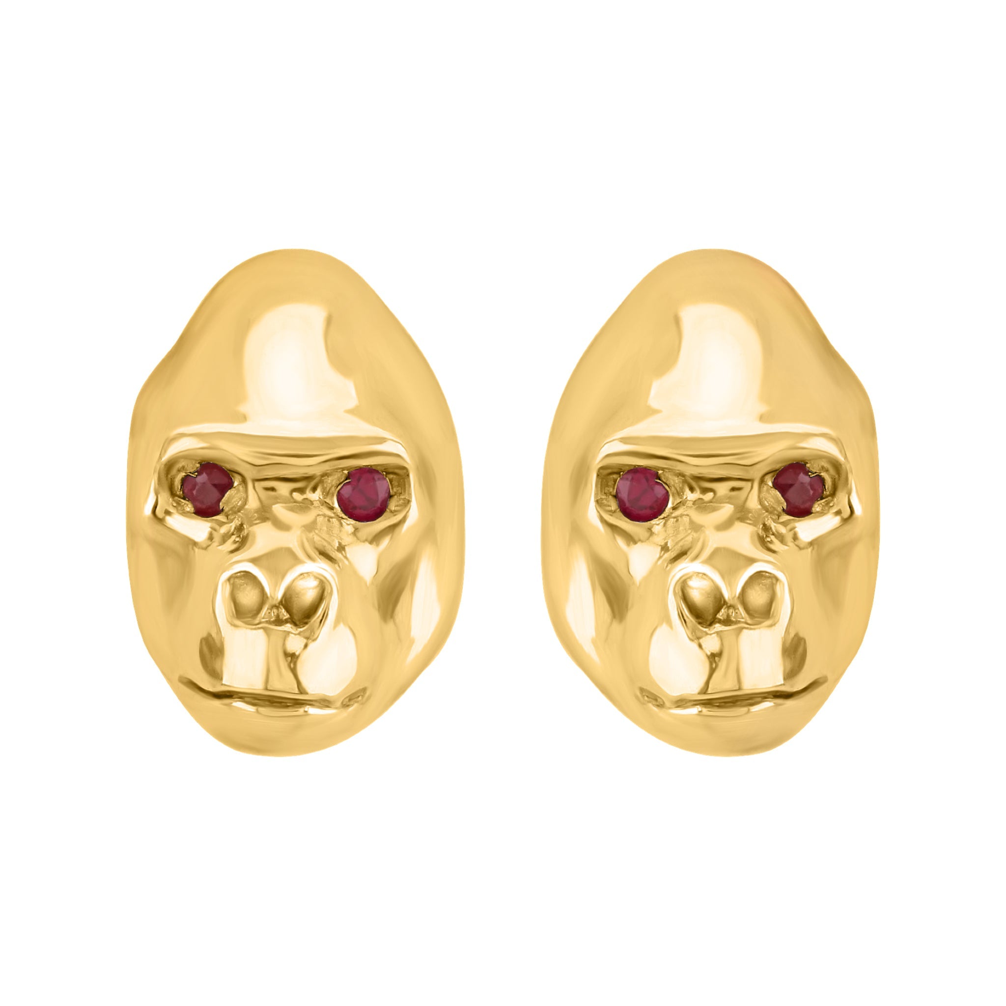18ct gold Gorilla earring