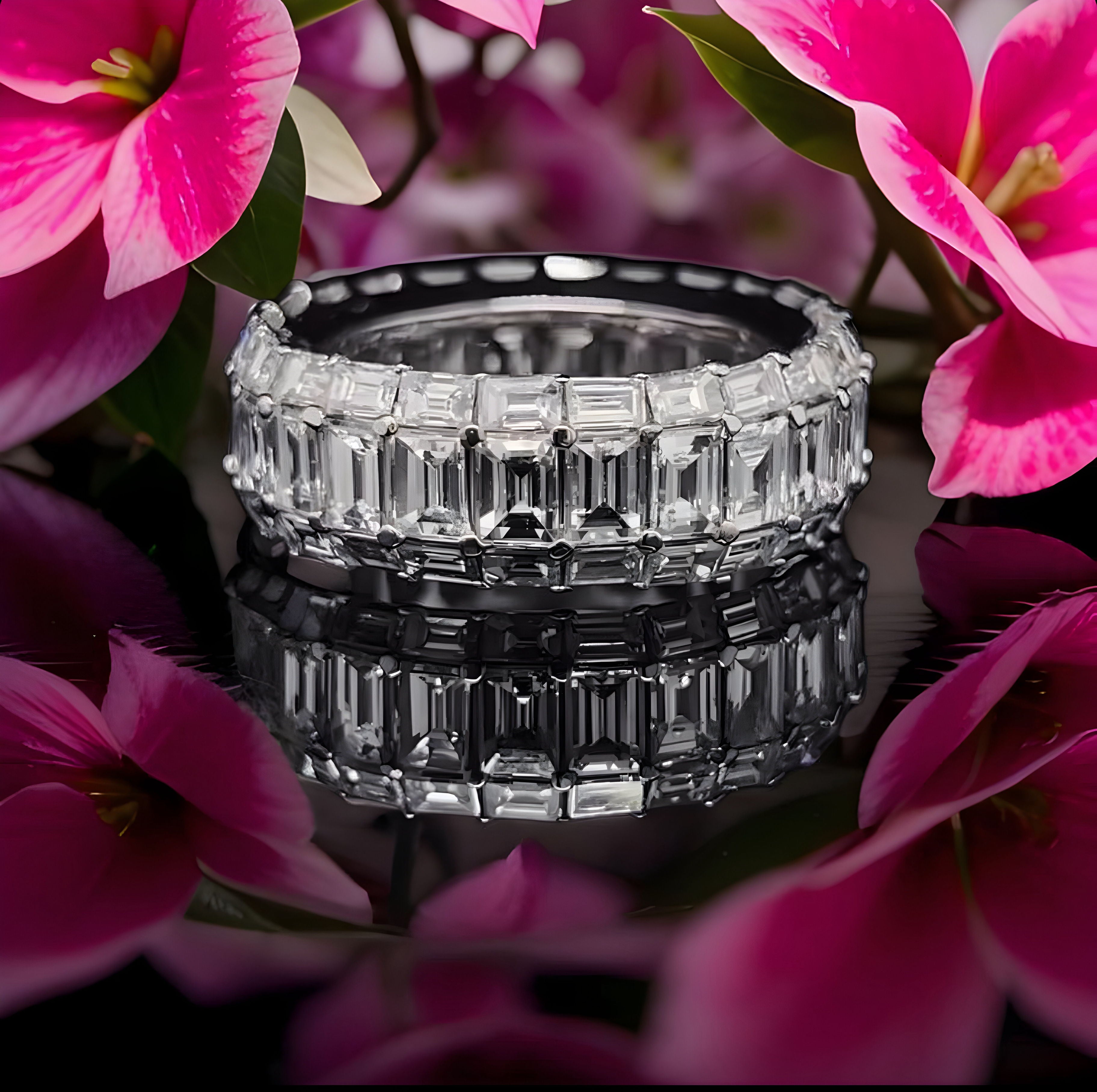 Emerald Cut Diamond Eternity Band