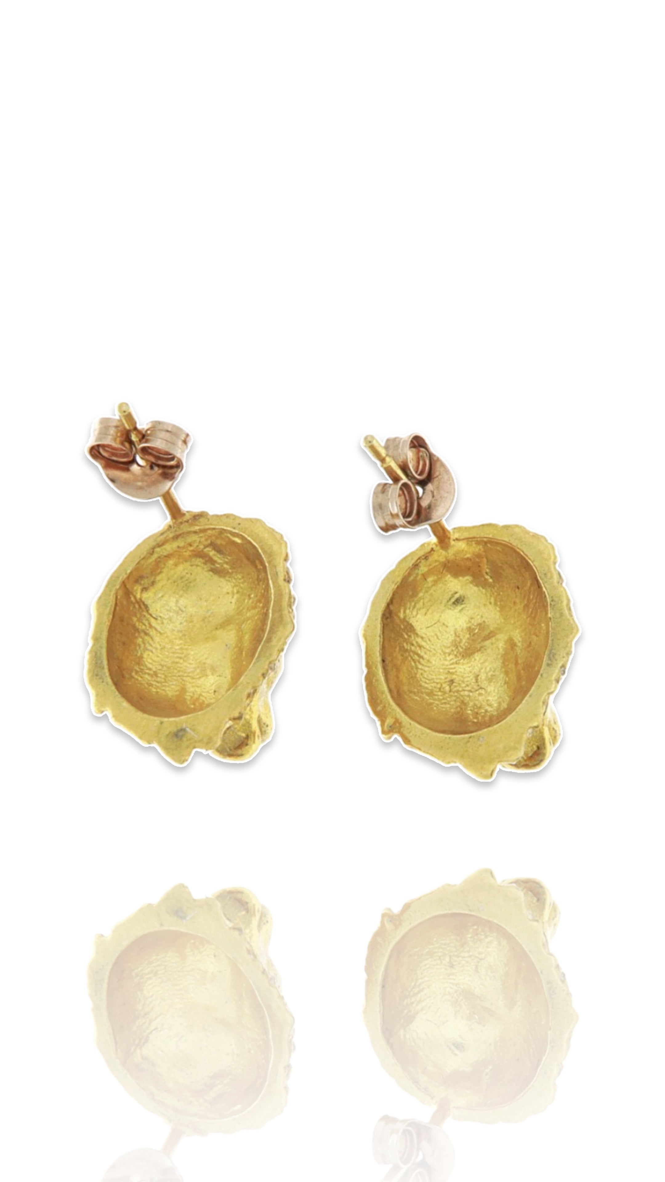 18ct gold lion earrings