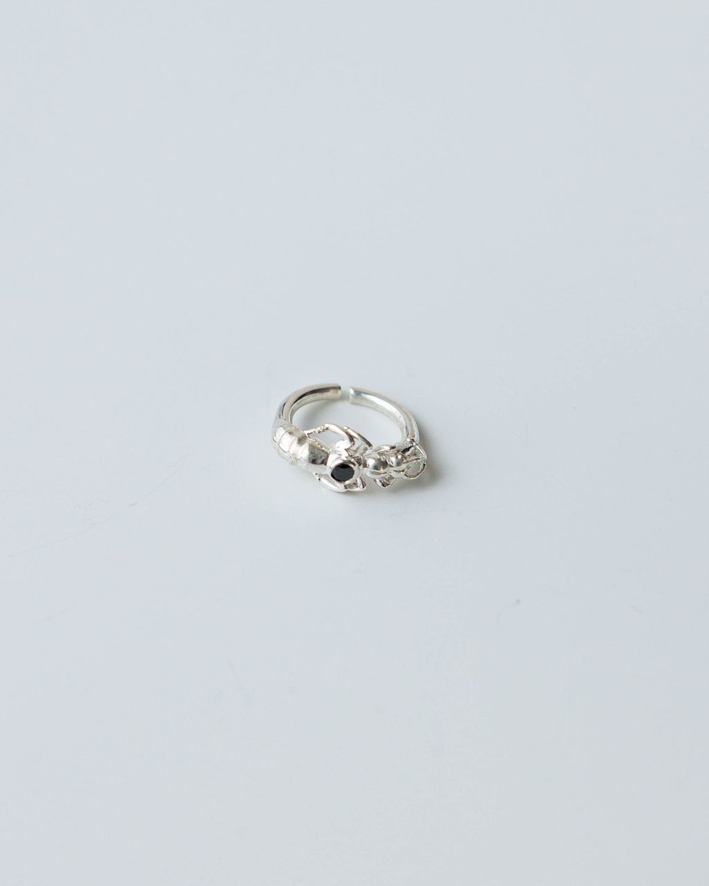 Sterling Silver African Rove beetle ring