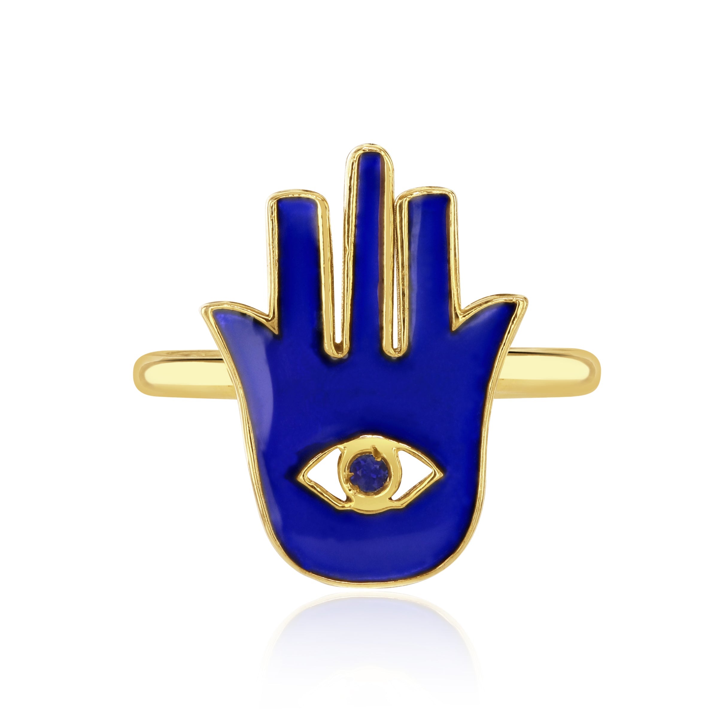 18ct gold Hamza Hand Ring