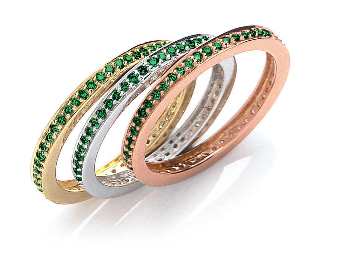 18ct gold Fusion Stackable rings