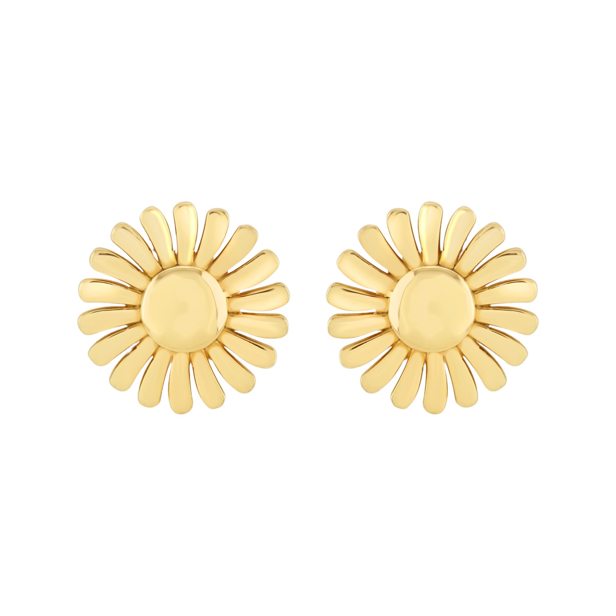 18ct gold Sunflower earrings