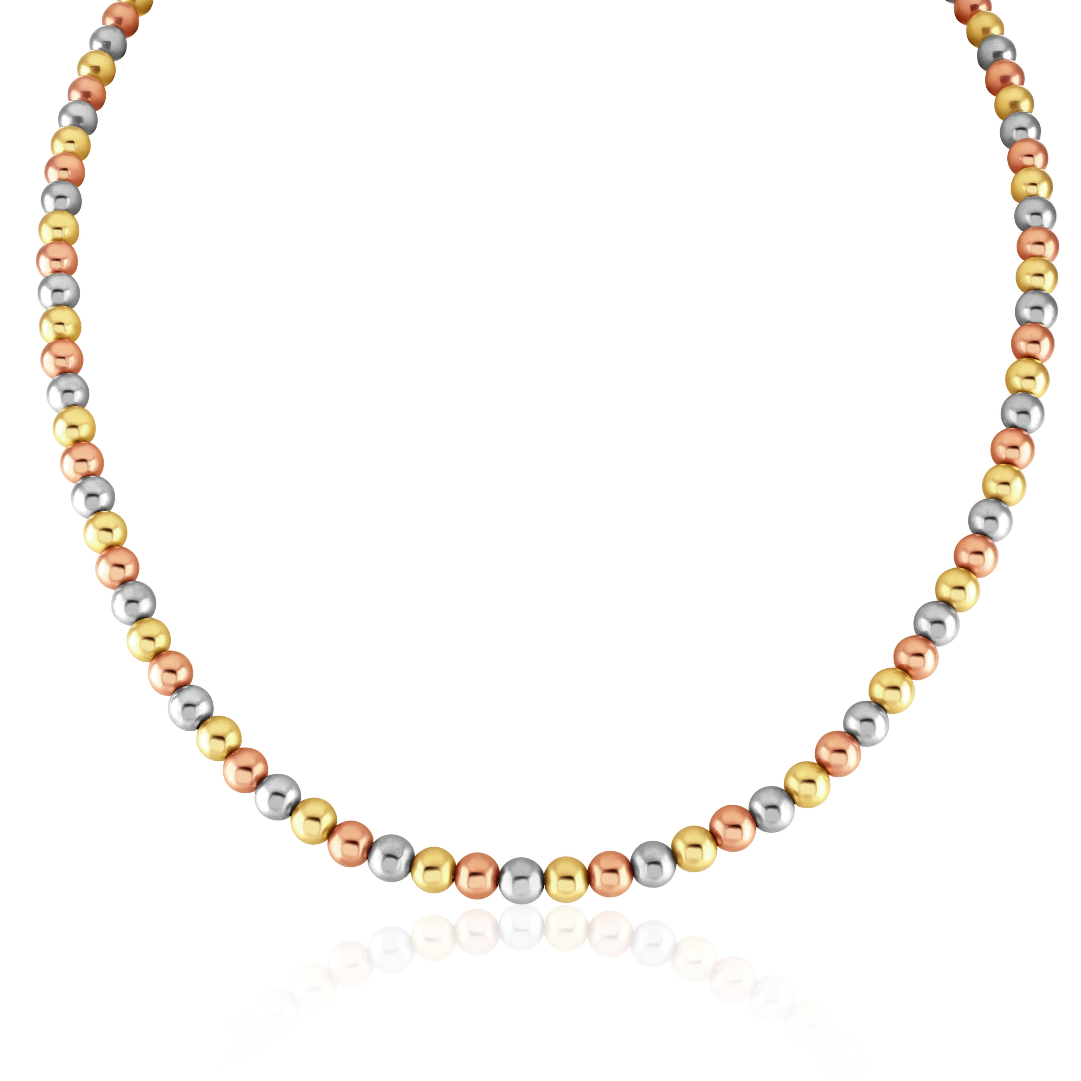 18ct gold Multi-colored bead necklace