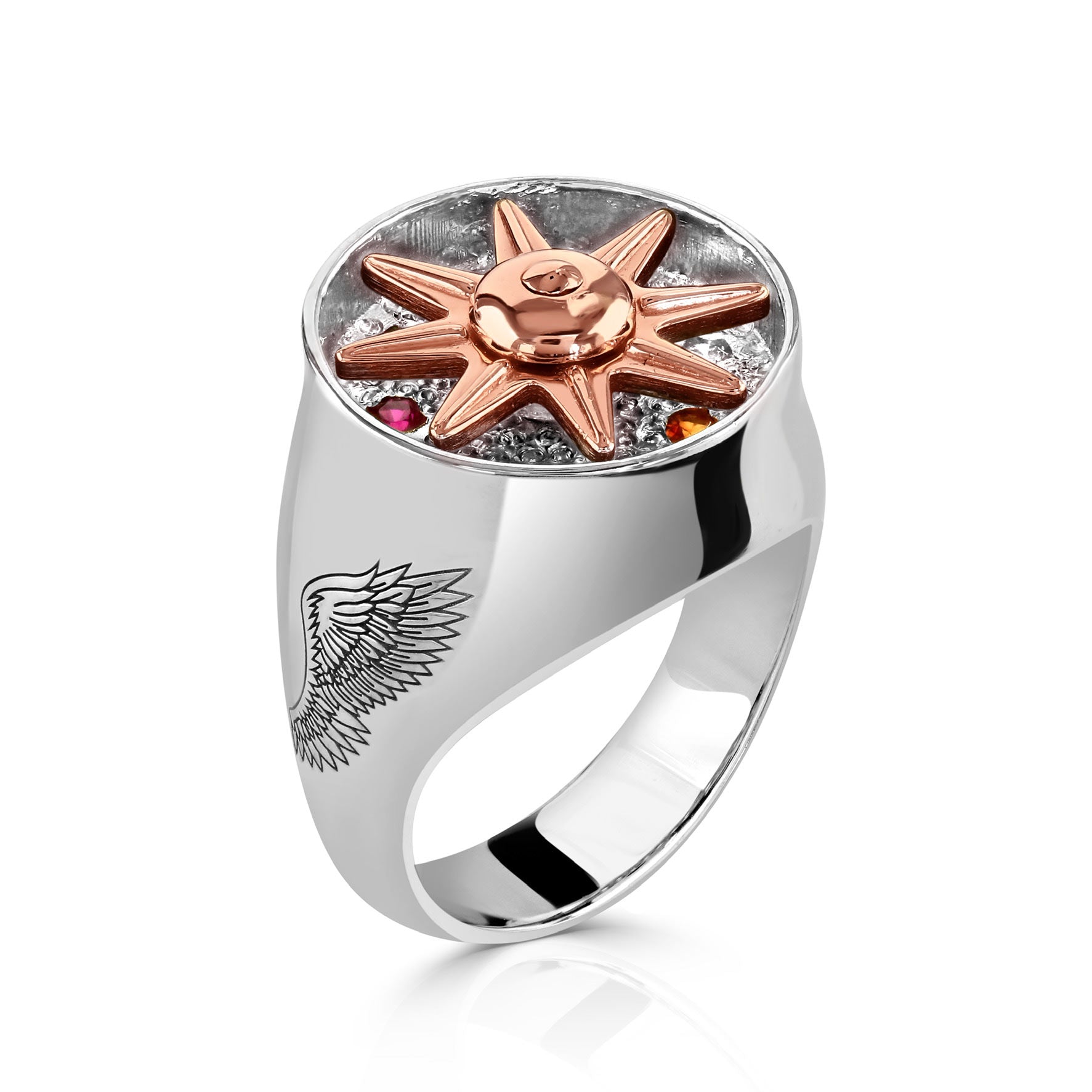 18ct gold Two-Tone Celestial Star ring