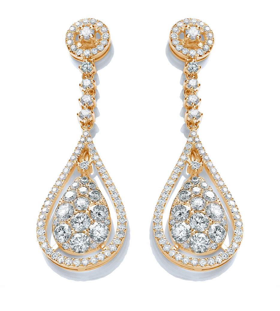 18ct gold midnight dazzle earring drops